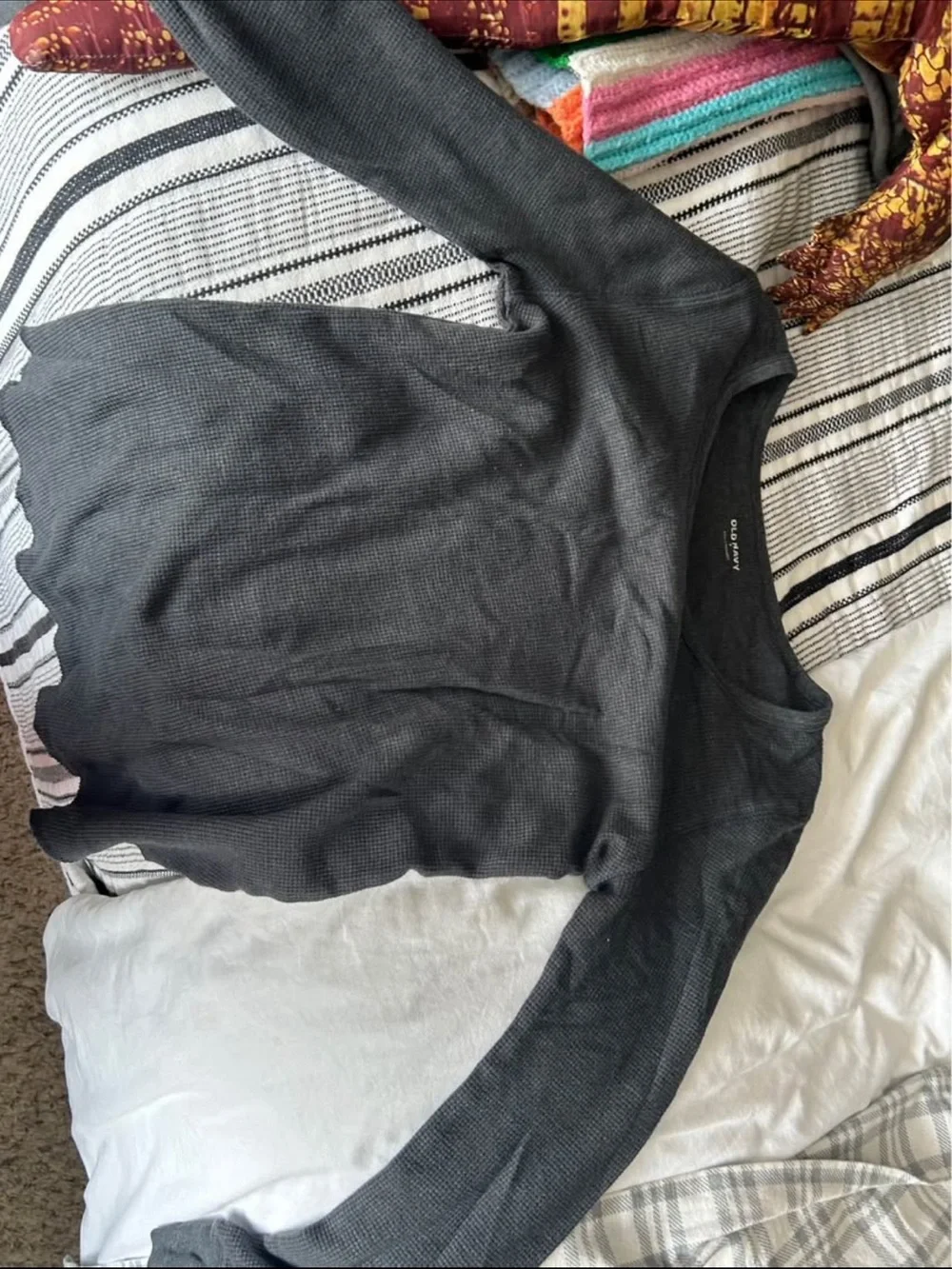 Old Navy Charcoal Crewneck Thermal Sweater